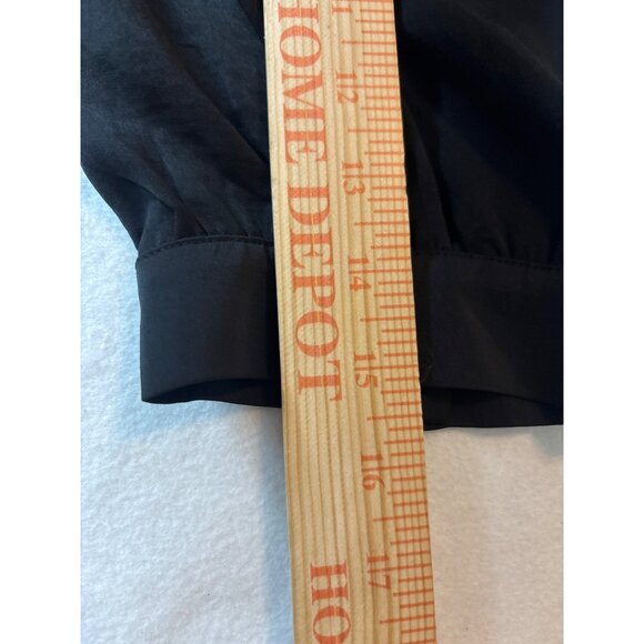 Halston Womens Black Button-Up Blouse L - - Picture 10 of 15